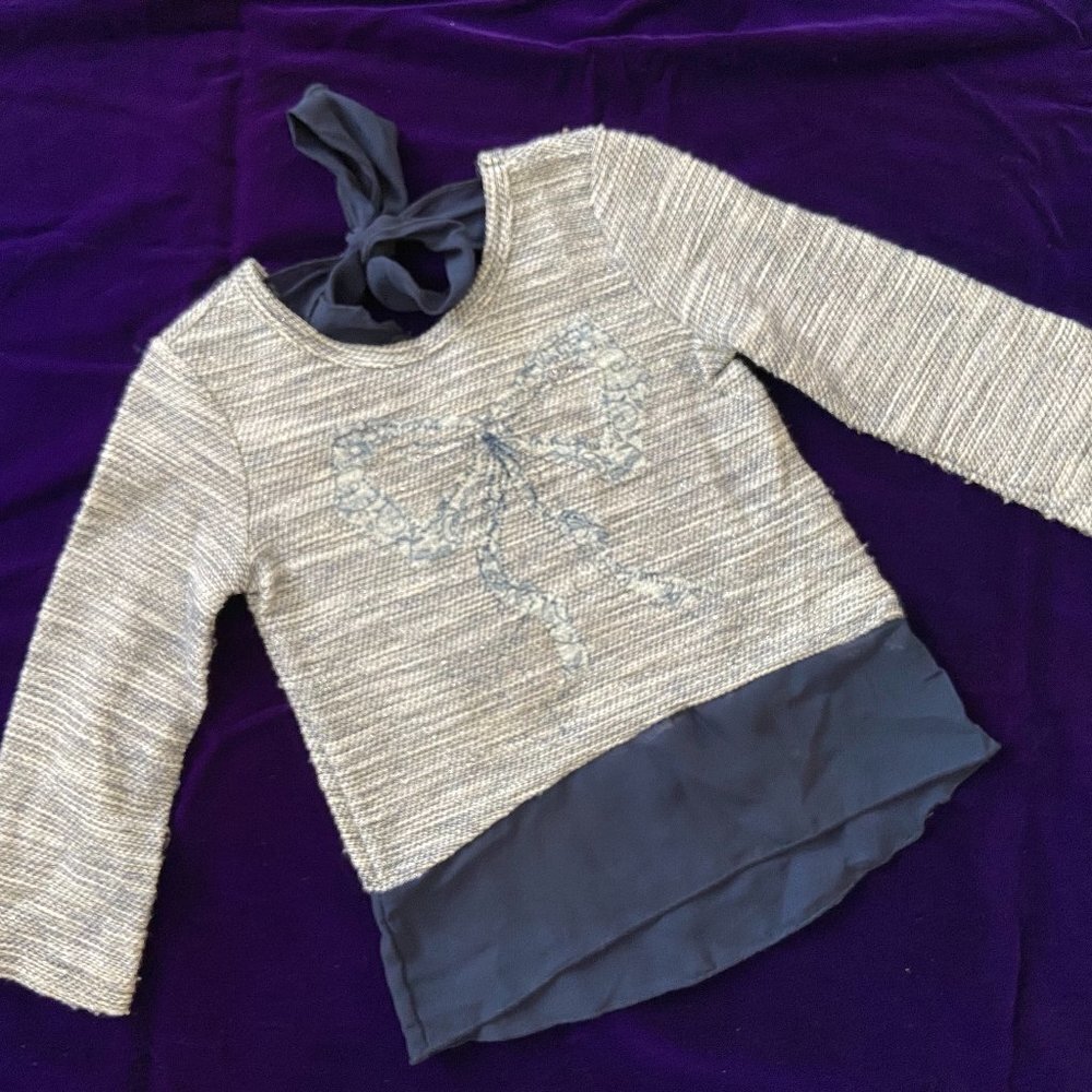 Lily Bleu Sweater Shirt Top Girl 24 M Bow